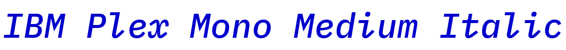 IBM Plex Mono Medium Italic police de caractère